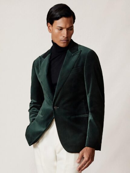 Reiss Aspara Single Breasted Velvet Blazer